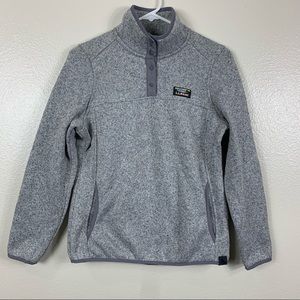 L.L. Bean grey quarter buttoned pullover